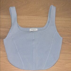 Aritzia Sky Blue Ribbed Tank Top